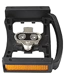 M-Wave Plattform Für Klickpedale SPD-kompatibel Mit Reflektoren, schwarz, One Size