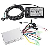 MAGT Elektromotor Brushless Controller, 36V-48V Elektroroller Bürstenloser Controller Aluminium Sinus Controller-Elektrofahrrad wasserdichte LCD Display Panel (UnitCount : 2#36V-48V)