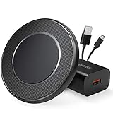 15W Wireless Charger, CHOETECH Kabelloses Ladegerät mit QC 3.0Adapter, 7.5W Wireless Ladestation Kompatibel mit iPhone 12/SE/11/Pro Max/XR/XS,10W Fast Ladegerät für Galaxy S20/S10/S9,15W für LG Sony