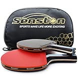 Senston Tischtennisschlägerset, Professionelles Tischtennis-Paddelset, Tischtennisschläger 2-Spieler-Set für den Innen- und Außenbereich