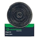 Dichtband/Dichtung 9mm(B) x 2mm(D) zur Montage von Kochfeldern/Ceranfeld | Länge: 3m | ersatzteilshop basics Montageband