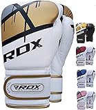 RDX Training Boxhandschuhe Kunstleder Sparring Kickbox Handschuhe Muay thai Sandsackhandschuhe, Color: Gold, GR: 8 oz