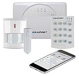 Blaupunkt Funk-Alarmanlage SA 2650 I Erweiterbares Einstiegspaket I Einbruchmeldeanlage I Alarmanlage für Wohnung, Haus I Steuerung per App I Tür/Fensterkontakt, Bewegungsmelder, Keypad I Weiß
