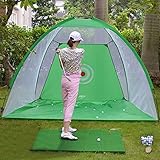 HUANGHUANG SOBW Golf Trainingsnetz 3m,golfnetz übungsnetz trainingsnetz fangnetz,Golf Schlagnetze für Hinterhof Garten Indoor Outdoor Training,Übungs Fahrnetz mit Tragetasche(faltbar)