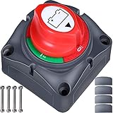 ZMYGOLON Batterie Trennschalter 12 V-24 V Akku Power Cut Off Schalter Akku trennen Master Schalter Hauptschalter für Marine Boot Caravan Kfz Fahrzeuge Motorrad Yacht Bus