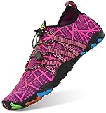 Putu Unisex Badeschuhe mit rutschfeste Sohle Schnell Trocknend Barfussschuhe, C Violett, 39 EU