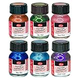 LM Flüssiges Edelmetall 6er Set - Wald-Lust - Acrylfarbe mit Metallic Effekt - Malfarbe - Acryl Farben für Holz, Pappe, Beton, Papier, Leinwand UVM.