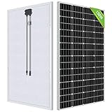 ECO-WORTHY 150 Watt 12 Volt hocheffizientes monokristallines Solarmodul Netzteil für Wohnwagen, Wohnmobil, grünes Haus, Ein-/Aus-Gitter-System erhältlich