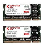 KOMPUTERBAY 2GB (2x1GB) DDR SODIMM (200 pin) 333Mhz DDR333 PC2700 LAPTOP Speicher