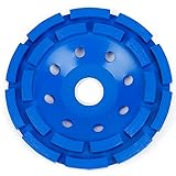 Premium Diamant Schleiftopf 115mm x 22,2mm Doppelreihig Diamant-Schleifteller Schleifscheibe (115mm, Blau) Ersatz