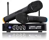 PREUP Mikrofon Karaoke Anlage S9-Profi mit 2 Bluetooth Karaoke Funkmikrofon für Party Konferenz Sitzung Show Bar Studio