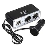 Pixnor Kfz-Zigarettenanzünder-Splitter-Adapter mit Dual-USB-Ausgang, 2-Wege