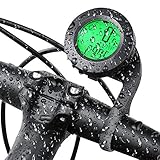 KOROSTRO Fahrradcomputer Kabellos Wasserdicht, Fahrradtachometer Drahtlos mit 3 Farben LCD Hintergrundbeleuchtung, Fahrradtacho mit Bewegungssensor Radcomputer Kilometerzähler für Track Speed Distanz
