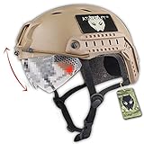 ATAIRSOFT Airsoft Taktisch Kampf Paintball Schnell Bj Typ Helm Mit Schutzbrille DE