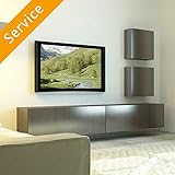 TV-Wandmontage - mehr als 70 Zoll, Kabel unter Putz, Trockenbauwand