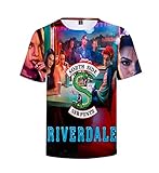 APHT Unisex Riverdale Southside Serpents T-shirts Short Sleeve Summer Crew Neck Casual Tunic Blouse 3D Shirt fashion crop tops