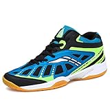 Mishansha Herren Damen Badmintonschuhe Leichte Laufschuhe Sportschuhe Non-Slip Indoor Outdoorschuhe Freizeit Joggingschuhe Blau Gr.41