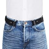 VBIGER Gürtel Herren Unsichtbarer Elastischer Gürtel Ohne Schnalle gürtel Für Damen Jeans Hosen Schwarz