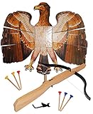 alles-meine.de GmbH Set : Vogelschießen - Bogenschießen - Vogel Adler - braun Natur 49 cm * 46 cm + Armbrust