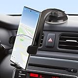 Wicked Chili Auto Handy Halterung mit Saugnapf kompatibel mit iPhone 12 Pro Max, 12 Mini, SE 2020, 11 Pro Max, S20 Ultra, Note 20 Ultra und Geräte bis 90mm Breite -für Armaturenbrett & Frontscheibe