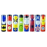 VampCase PVC Schrumpfschlauch Wraps Heat Shrink Tubes Sleeves für 18650 Akku Superheroes - 16 Stück - 2 Stück von jedem