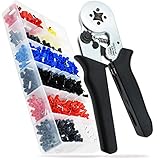 Crimpzange und Aderendhülsen Set - Aderendhülsen Zange [0,25-10mm2] - Aderendhülsen Sortiment [1200 Stück]