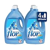 Flor Weichspüler Regular Blau 72 Dosen [Packung mit 4 Stück, insgesamt 248 Dosen]