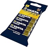 VARTA Longlife AA Mignon LR06 Batterie (8er Pack) Alkaline Batterien – Made in Germany – ideal für Fernbedienung Radio Wecker und Uhr