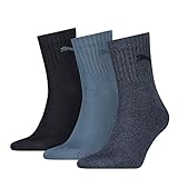 PUMA Herren Socken SHORT CREW 3P UNISEX, denim blue, 43-46, 231011001