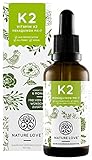 NATURE LOVE® Vitamin K2 MK-7-200µg (50ml flüssig) - Höchster All-Trans Gehalt 99,7% und natürlich fermentiert - Hochwertig: Gnosis VitaMK7 - Hochdosiert, vegan, in Deutschland produziert