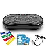 Bluefin Fitness Ultra Slim Power Vibrationsplatte | Fett verlieren und Fitnesstraining von Zuause | 5 Trainingsprogramme + 180 Stufen | Bluetooth Lautsprecher | Einfache Aufbewahrung |Schlankes Design