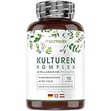 Kulturen Komplex mit 30 Mrd. KBE - 20 Bakterienstämme & BIO Inulin - Mit Lactobacillus Reuteri & Lactobacillus Acidophilus - Laborgeprüft in Deutschland - Magensaftresistent & Vegan - 90 Kapseln