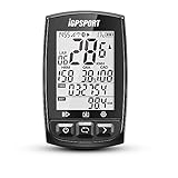 iGPSPORT Fahrradcomputer GPS ANT+ Funktion iGS50E Drahtlose Tachometer Radfahren Fahrrad Kilometerzähler Großes Display Wiederaufladbar Wasserdicht(Schwarz)