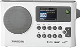 Sangean WFR-28C tragbares Internetradio - Radiowecker mit Dual Alarm und Weckfunktion - DAB+ Radio mit USB, Music Streaming und AUX-In - Weiß