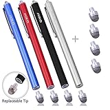 MEKO Eingabestift Stylus Touchscreen Pen für Apple iPad iPhone Tablet Samsung (Schwarz/Silber/Rot/Blau)