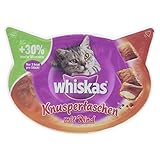 Whiskas Knuspertaschen Katzensnacks Rind, 60 g