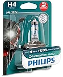 Philips 12342XV+BW X-tremeVision Moto +130% H4 Motorrad-Scheinwerferlampe, 1 Stück