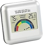 PEARL Thermo Hygrometer: Digitales Hygrometer mit Thermometer und grafischer Anzeige (Digitales Hygro- und Thermometer)