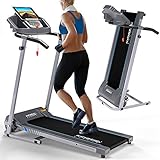 Kinetic Sports KST2700FX Laufband klappbar inkl. Pulsgurt | elektrisch 500 Watt leiser Motor | 12 Programme | bis 120 kg | GEH- und Lauftraining | Tablethalterung | stufenlos einstellbar bis 10 km/h