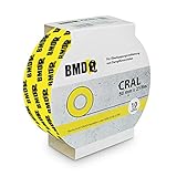 BMD cral Hochleistungsklebeband (short 50mm x 25m) zur Verklebung von Dampfbremse, Dampfsperre, PE Folie, OSB Platten nach DIN 4108 Teil 7 & ENEV