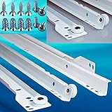 1 Paar SCHUBLADENSCHIENEN Schubladenauszug Rollenführung Schienen Teilauszug WEIß 400 mm