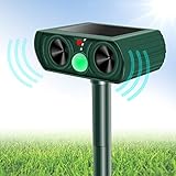 Solar Maulwurfabwehr, Wühlmausschreck, Maulwurfschreck, Schädlingsbekämpfung, Katzenschreck für Garten, Wasserdicht Solar Tiervertreiber Maulwurffalle Hundeschreck für Draußen Rasen Gartenhöfe