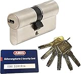 ABUS EC660 Profil-Doppelzylinder Länge (a/b) 45/45mm (c=90mm) mit 6 Schlüssel, mit Sicherungskarte