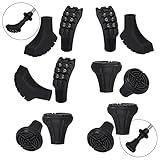 ALPIDEX 12 Stück / 6 Paar Nordic Walking Pads Gummipuffer für Asphalt/Stein und weichen Untergrund