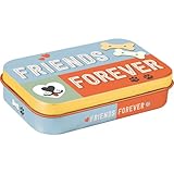 Nostalgic-Art 82203 Retro Leckerli-Dose PfotenSchild – Friends Forever – Geschenk für Hunde-Besitzer, Blech-Box für unterwegs, Vintage-Design