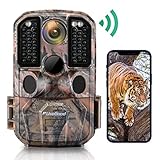 usogood Wildkamera WLAN 24MP 1296P Wildtierkamera mit Nachtsicht Bewegungsmelder Wasserdicht, Jagdkamera WiFi mit 120 ¡ã Weitwinkel und 940nm IRLEDs