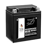 SIGA Gel Motorradbatterie 12V 11Ah 260A/EN Gel Batterie YB10L-A2 GEL12-10L-A2 YB10L-B YB10L-BS 12N10-3B 51112
