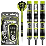 WINMAU Michael Van Gerwen MvG Aspire 23g Profi Wolfram Steeltip Dartpfeile Set mit Flights und Schäfte