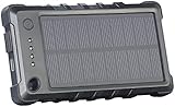 reVolt Solar Handy Ladegerät: Solar-Powerbank, stoß- & wetterfest, PB-40.s, 4.000 mAh, IP65 (Solar-Powerbank Outdoor)
