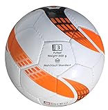Lisaro Futsal-Ball Gr. 3 / 300g Weiss-orange/Futsal für E- und F-Jugend, sowie Bambini (G-Jugend).